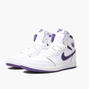 Jordan 1 High OG PS New White Court purple Youth